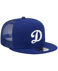 Men's New Era Royal Los Angeles Dodgers D Logo Team Color Trucker 9FIFTY Snapback Hat