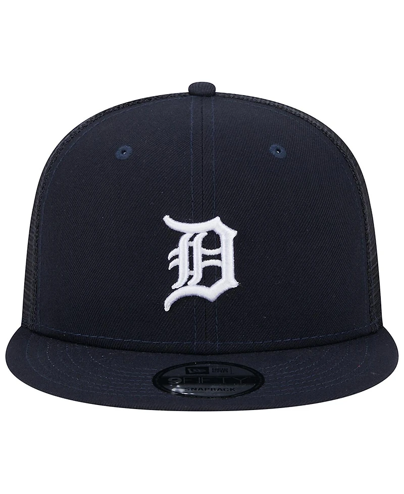 Men's New Era Navy Detroit Tigers Team Color Trucker 9FIFTY Snapback Hat