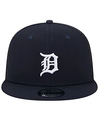 Men's New Era Navy Detroit Tigers Team Color Trucker 9FIFTY Snapback Hat