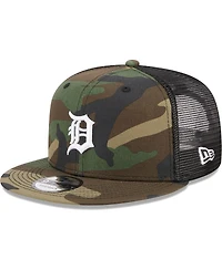 Men's New Era Camo Detroit Tigers Woodland Camo Trucker 9FIFTY Snapback Hat