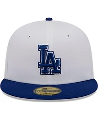 Men's New Era White, Royal Los Angeles Dodgers Optic 59FIFTY Fitted Hat