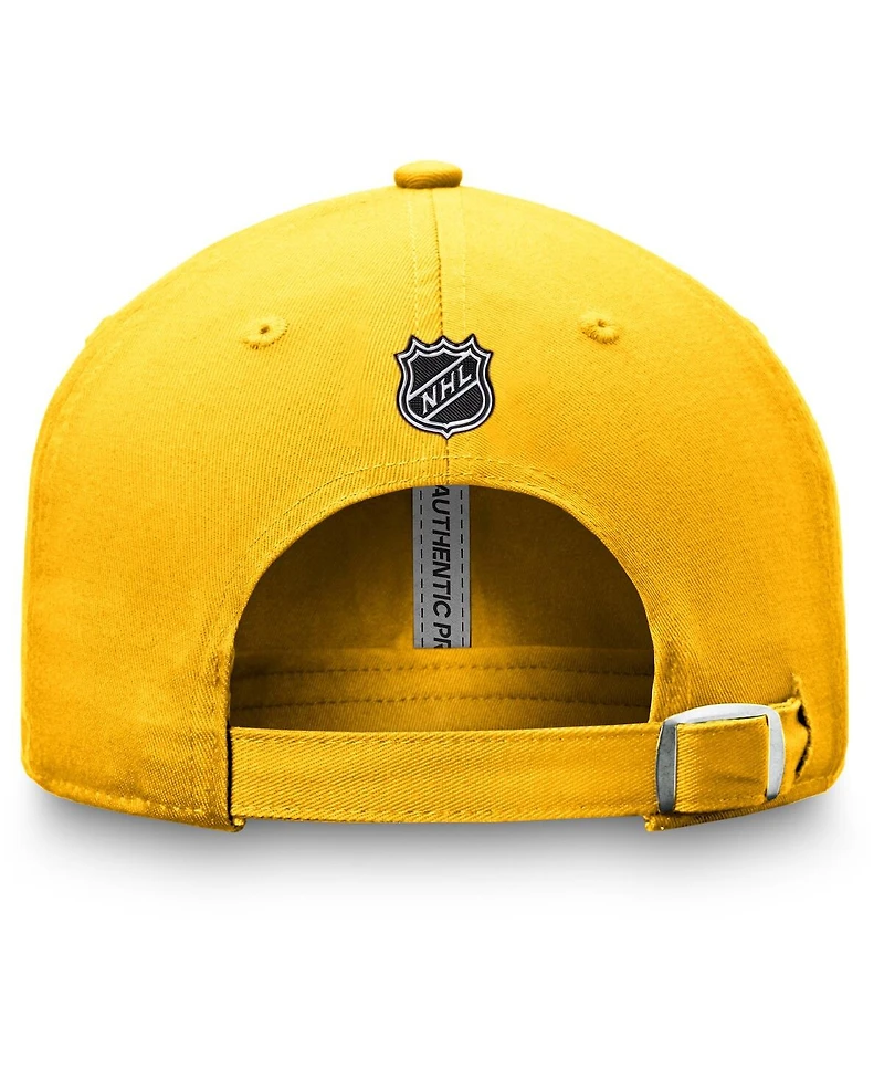 Men's Fanatics Gold Pittsburgh Penguins Authentic Pro Rink Adjustable Hat