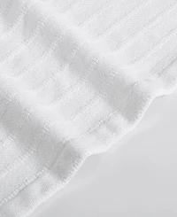 Vera Wang All Over Rib Cotton Reversible Blanket, Full/Queen
