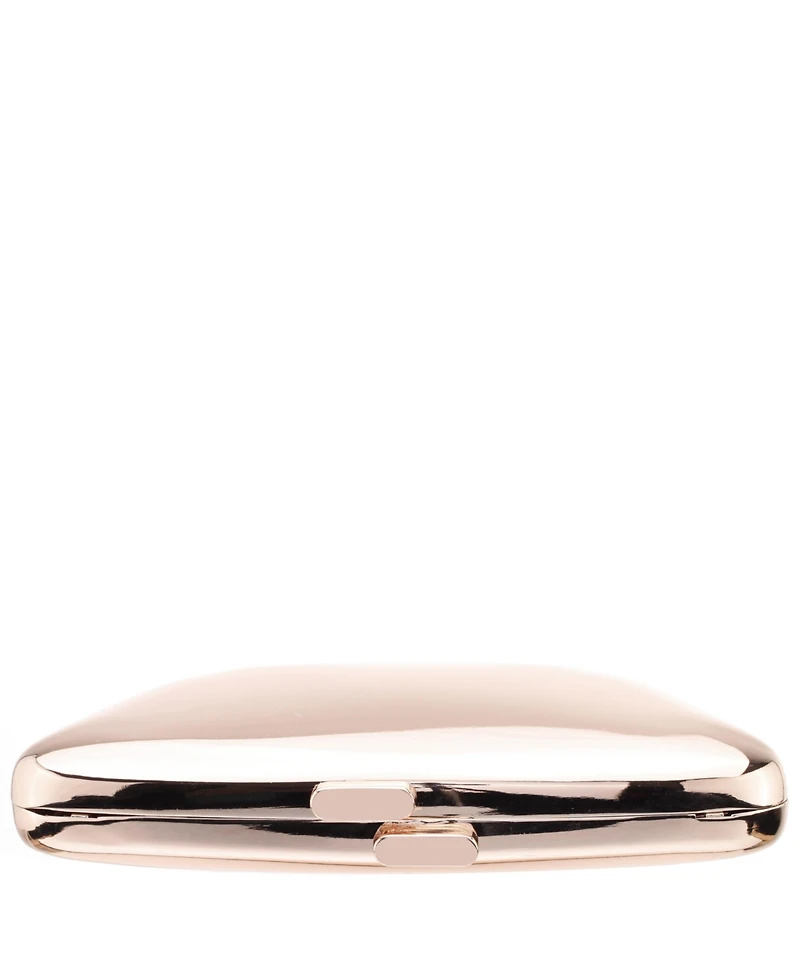 Nina Mirror Metallic Minaudiere Clutch