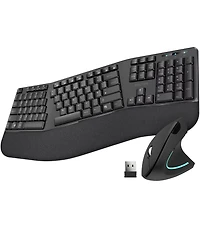 Delton S12 Wireless Ergonomic Keyboard & Optical Vertical Mouse Set (DKMKITERG12-wb)