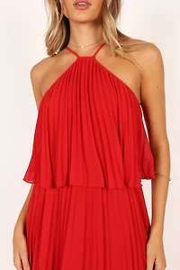 Petal and Pup Women's Gia Pleated Halterneck Maxi Dress