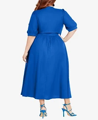 City Chic Plus Sunset Stroll Dress