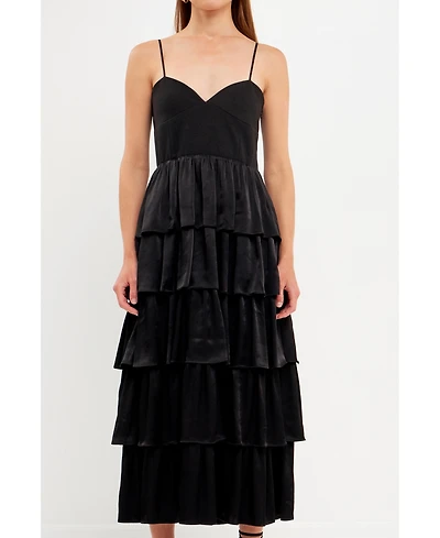 endless rose Women's Mixed Media Maxi Dress