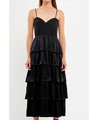 endless rose Women's Mixed Media Maxi Dress