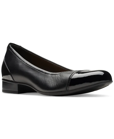 Clarks Women's Juliet Step Slip-On Cap-Toe Flats