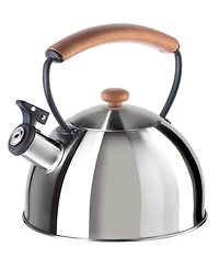 Oggi 2.5 Litre Whistling Tea Kettle with Wood Handle