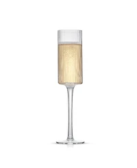 JoyJolt Elle Ribbed Stemmed Champagne Glass 2 Piece Set
