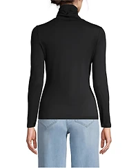 Lands' End Women's Lightweight Jersey Skimming Long Sleeve Turtleneck