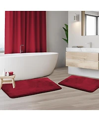 2 Piece Ultra Soft Non-Slip Plush Memory Foam Bath Rug Set - Small & Large