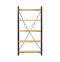 5-Tier Bookcase 35.4"x11.8"x70.9" Solid Mango Wood