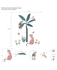 Lambs & Ivy Enchanted Safari Colorful Jungle Animals Wall Decals/Stickers