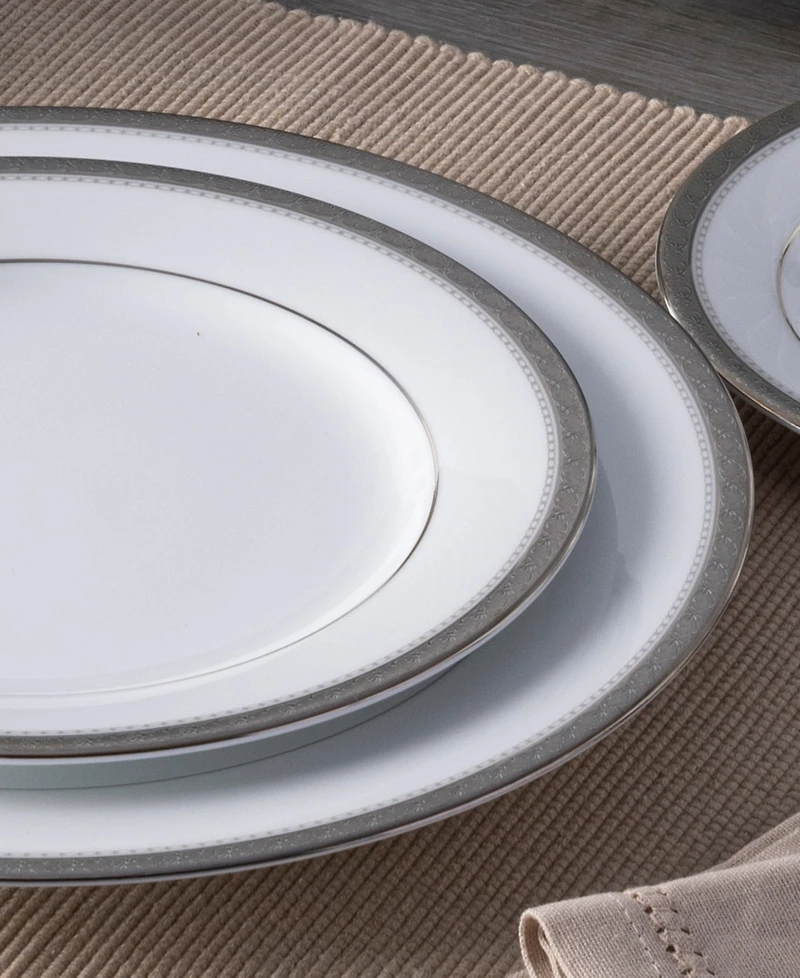 Noritake Charlotta Platinum 4 Piece 8.25" Salad Plates Set, Service for 4