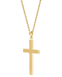 Polished Cross Pendant Necklace in 14k Gold
