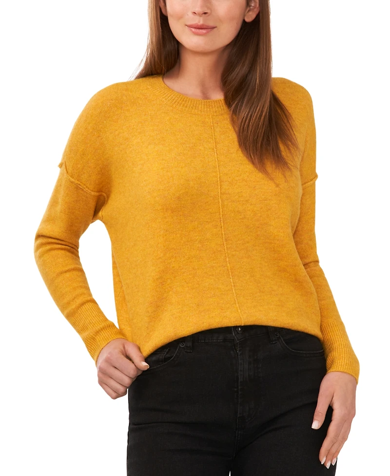 Vince Camuto Women's Cozy Crewneck Long-Sleeve Extend-Shoulder Sweater