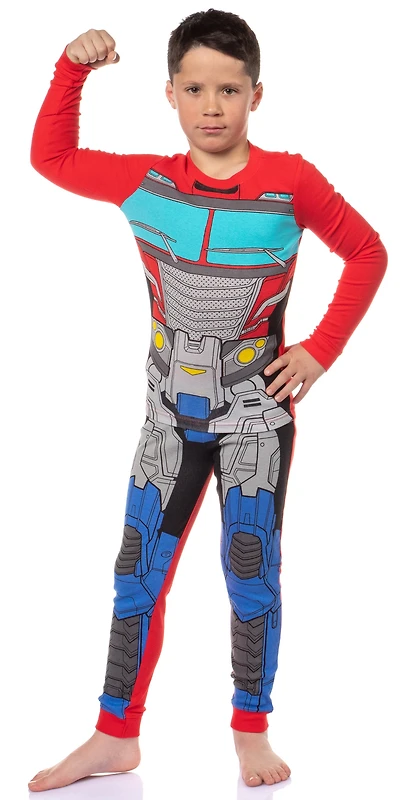 Transformers Big Boys Optimus Prime Costume Character Sleep Pajama Set