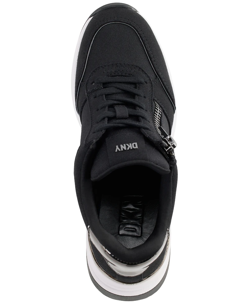 Dkny Kaden Lace-Up Zip Wedge Sneakers