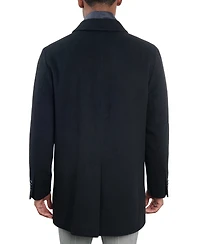 London Fog Men's Wool-Blend Overcoat & Attached Vest