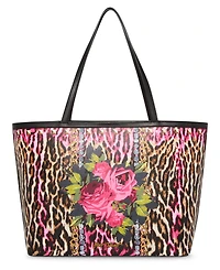 Betsey Johnson Leopard Embroidered Patch Tote