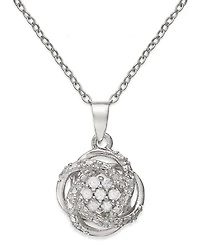 Diamond Love Knot 18" Pendant Necklace (1/10 ct. t.w.) in 18k Gold-Plated Sterling Silver or Sterling Silver