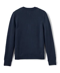 Lands' End Boys Cotton Modal Button Front Cardigan Sweater