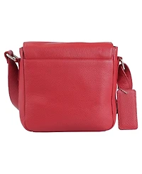 Mancini Pebbled Collection Page Leather Crossbody Bag