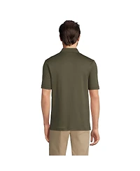 Lands' End Men's Short Sleeve Cotton Supima Polo Shirt with Pocket
