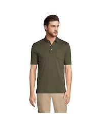 Lands' End Men's Short Sleeve Cotton Supima Polo Shirt with Pocket