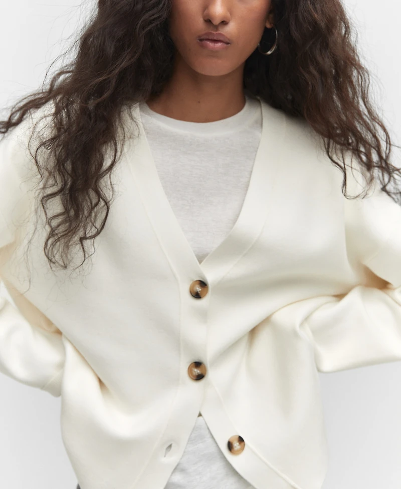Mango Women's Button Knit Cardigan