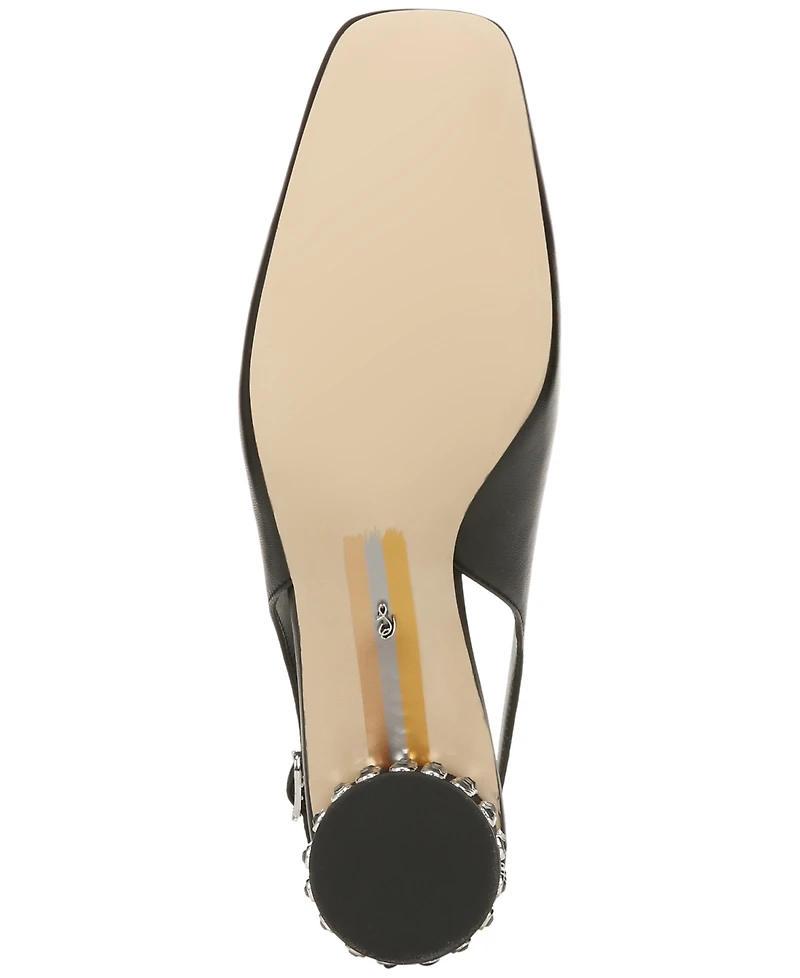 Sam Edelman Women's Terra Gem Slingback Snip-Toe Pumps
