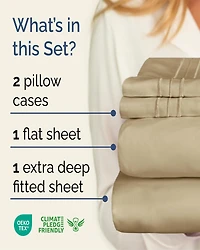 4 Piece Extra Deep Pocket Microfiber Sheet Set - Full