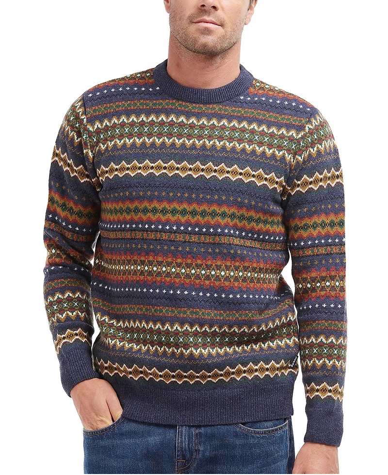 Barbour Men's Case Fair Isle Crewneck Sweater