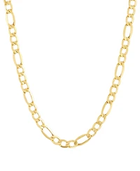 Lightweight 22" Figaro Link Necklace (5-3/4mm) in 14k Gold