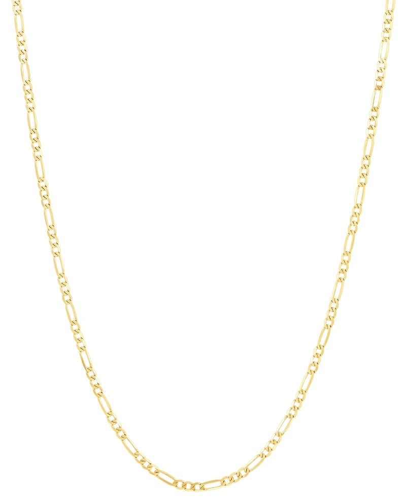 Polished 20" Figaro Chain (1.85mm) in 10K Yellow Gold