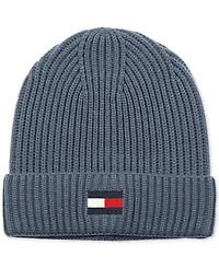 Tommy Hilfiger Men's Fisherman Ribbed-Knit Logo Beanie
