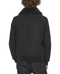 Tommy Hilfiger Men's Faux-Fur-Collar Bomber Jacket