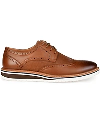 Vance Co. Men's Warrick Wide Width Tru Comfort Foam Wingtip Lace-Up Derby Dress Shoes