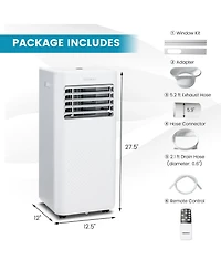 10000 Btu Portable Air Conditioner 4-in-1 Ac with Cool Fan Humidifier Sleep Mode