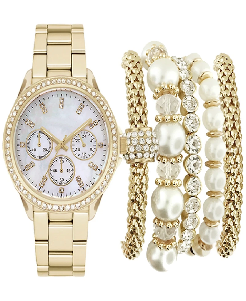 Jessica Carlyle Women's Bracelet Watch 36mm Gift Set