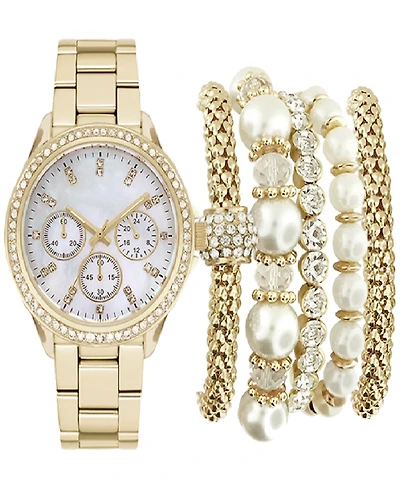 Jessica Carlyle Women's Bracelet Watch 36mm Gift Set