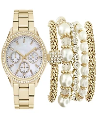 Jessica Carlyle Women's Bracelet Watch 36mm Gift Set
