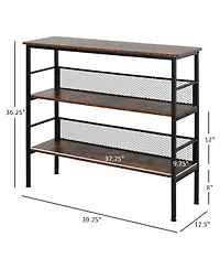 Homcom Three-Tier Storage Rack Foot Adjusted Multi-functional Space Saving