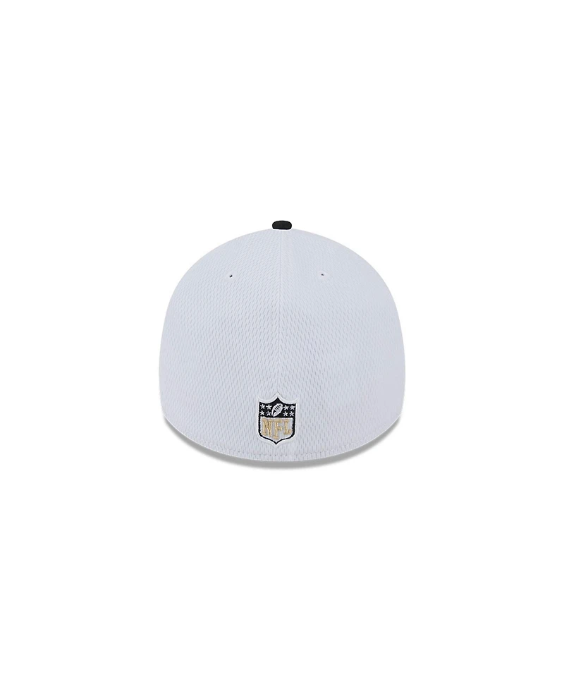 Men's New Era White, Black Orleans Saints 2023 Sideline 39THIRTY Flex Hat