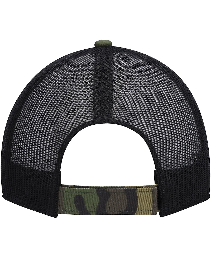 Men's '47 Brand Camo, Black Los Angeles Rams Trucker Adjustable Hat