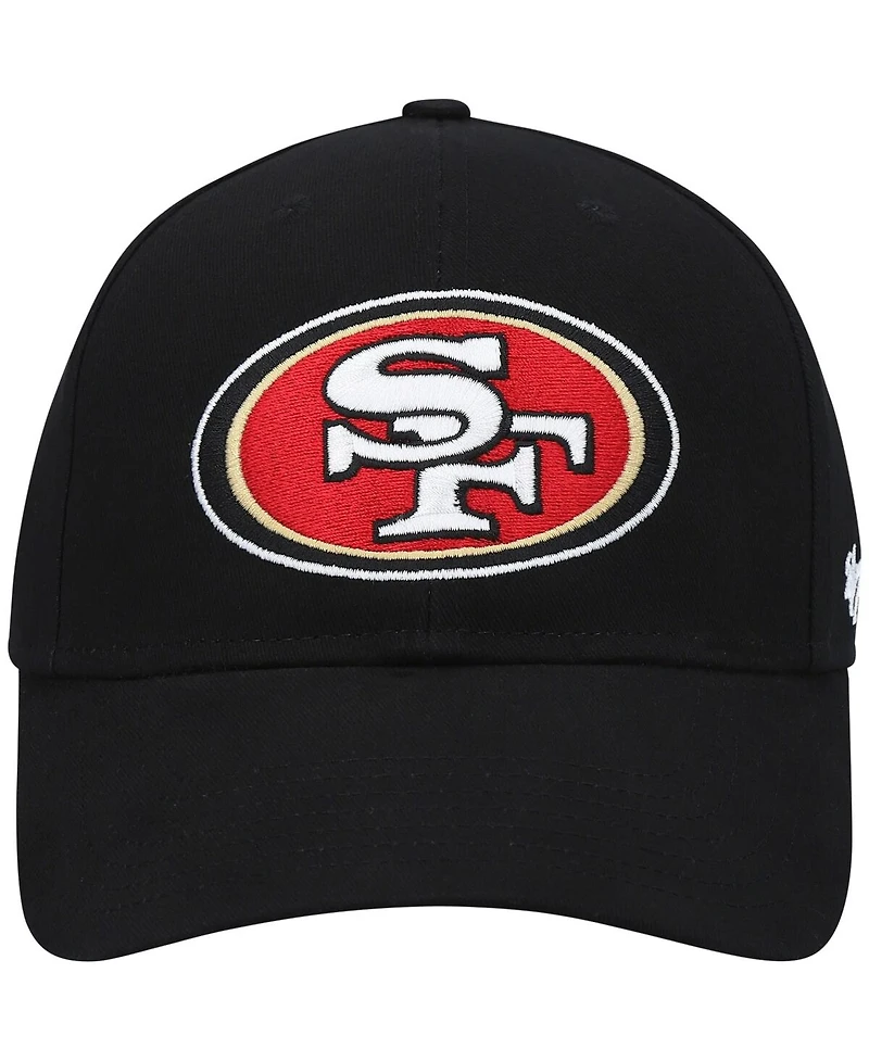 Big Boys and Girls '47 Brand Black San Francisco 49ers Secondary Mvp Adjustable Hat
