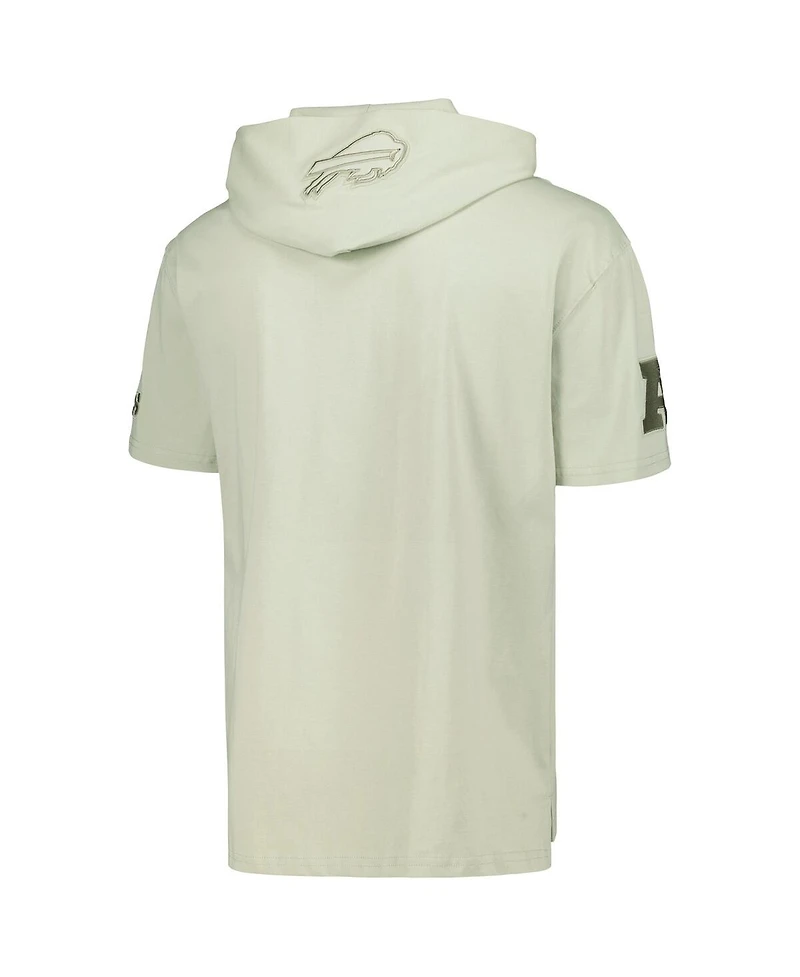 Men's Pro Standard Light Green Buffalo Bills Neutrals Short Sleeve Pullover Hoodie